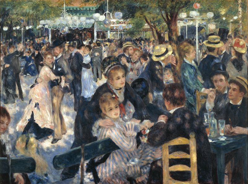 baya-iyi-Pierre Auguste Renoir - Dance at Le Moulin de la Galette (1876)