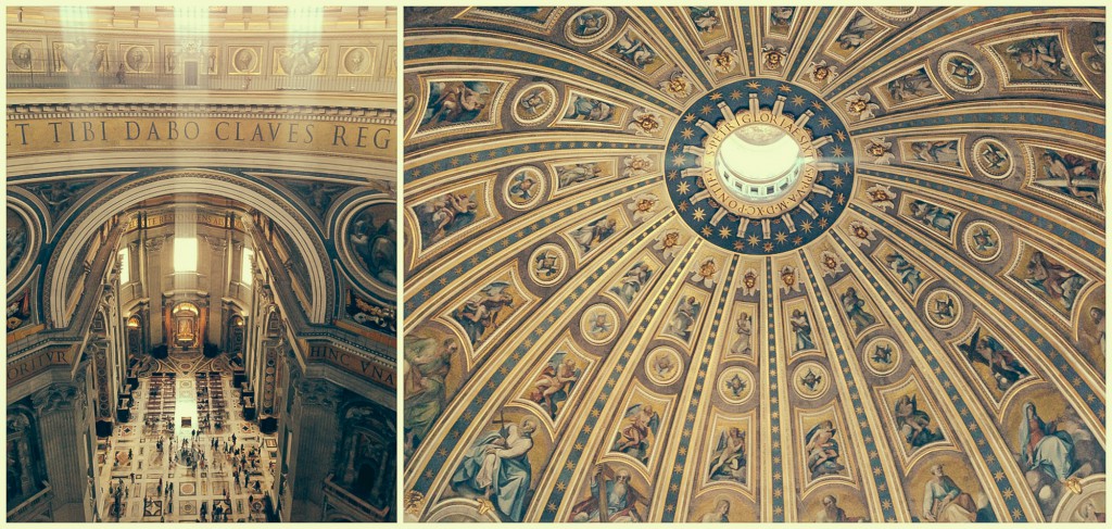 Bazilika'nın Kubbesi'nden aşağı ve yukarı bakış - 2014