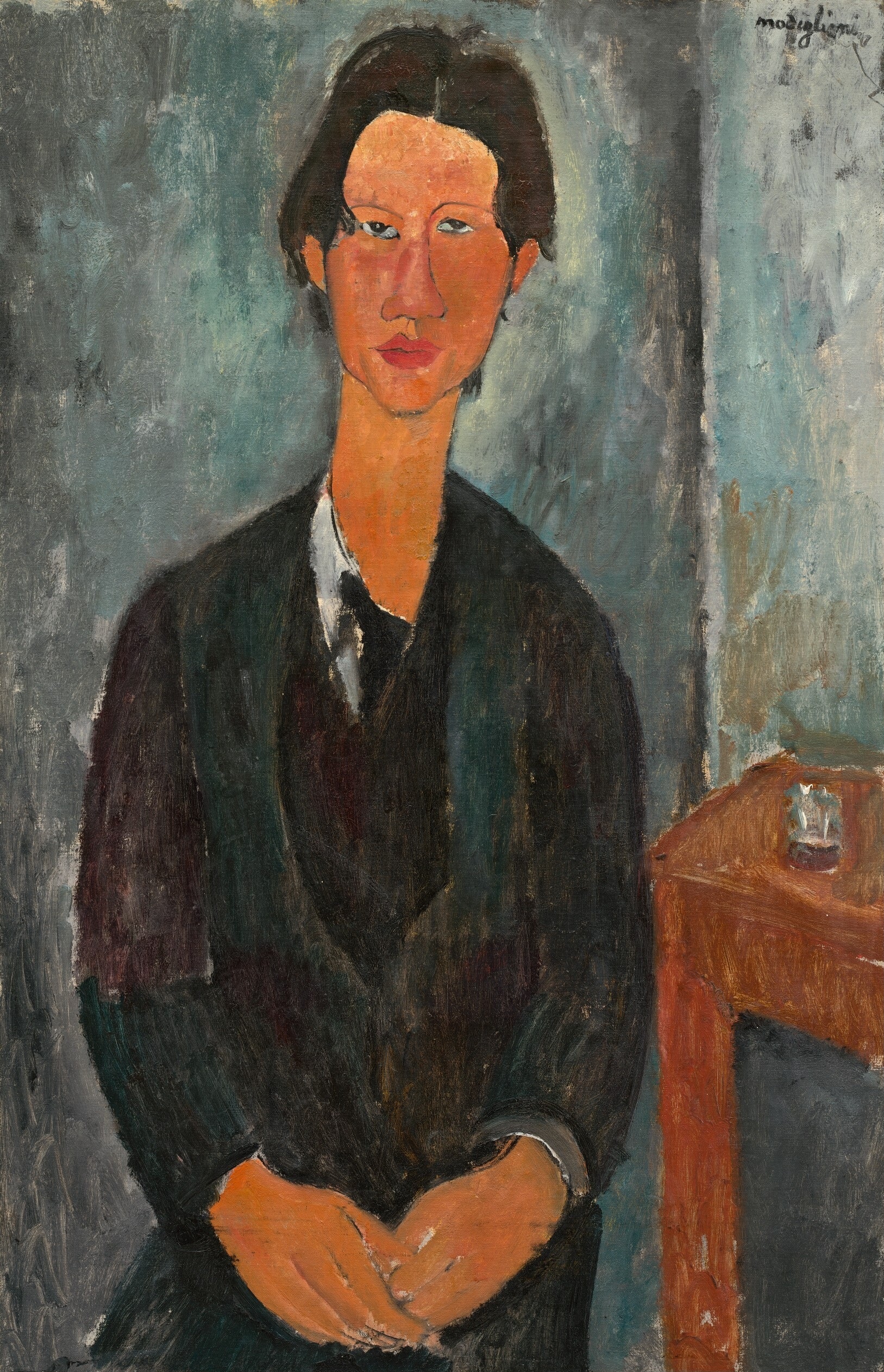 Amedeo Modigliani, Chaim Soutine, Italian, 1884 - 1920, 1917, oil on canvas, Chester Dale Collection