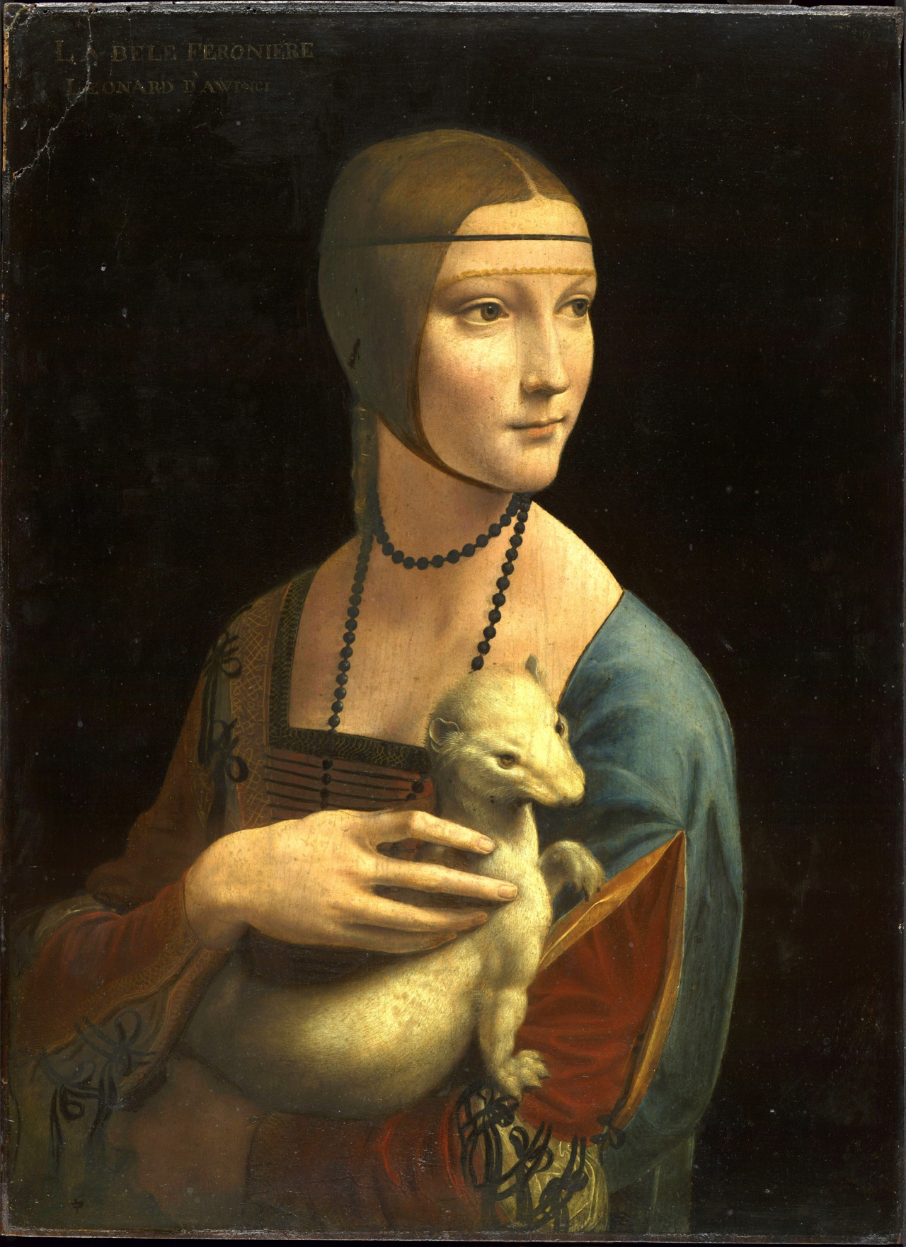 Lady with an Ermine, Leonardo da Vinci, Czartoryski Müzesi, Kraków, Polonya