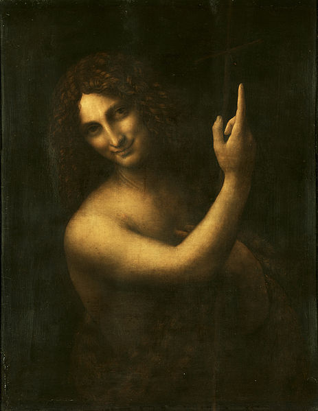 St. John the Baptist, Leonardo da Vinci, Louvre, Paris, Fransa