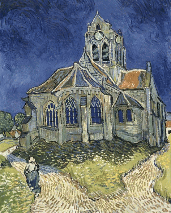 The Church in Auvers-sur-Oise, Vincent Van Gogh, Orsay Müzesi, Paris, Fransa