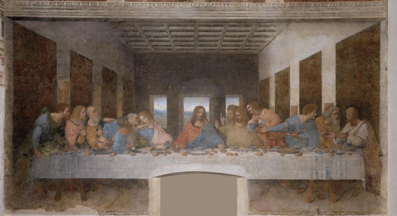 The Last Supper, Leonardo da Vinci, Santa Maria della Grazie, Milano, İtalya
