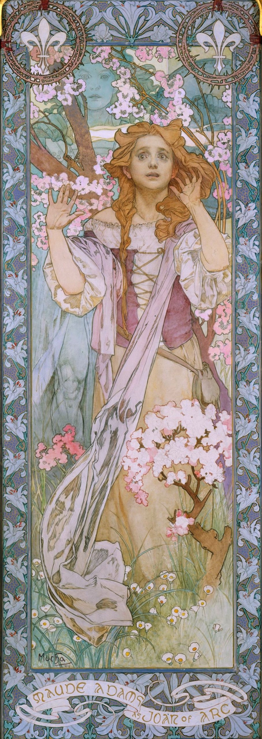 Alphonse Mucha'nın Poster of Maude Adams as Joan of Arc resmi - Baya İyi